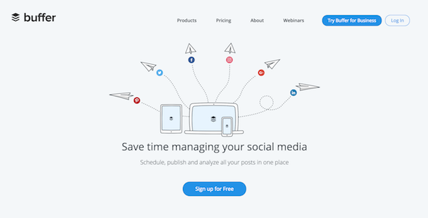 Buffer image social media marketing app tool software