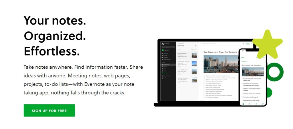 Best productivity tools evernote