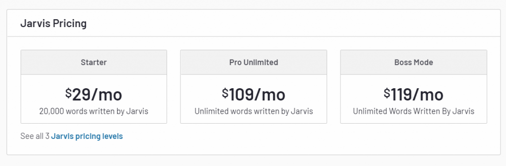 Jarvis Pricing