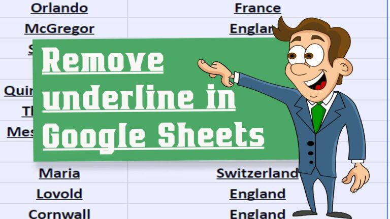 How to Remove an Underline in Google Sheets - Quick Solution